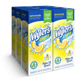 Wyler's Light Pitcher Packs box front highlights flavor options and sugar-free formula.