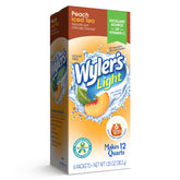 Wyler's Light Peach Iced Tea box for sugar-free hydration at home.