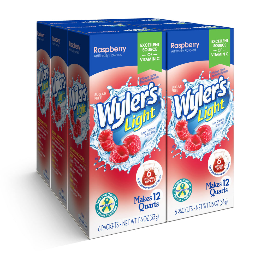 Wyler's Light Raspberry glass with flavored water for daily refreshment