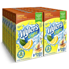 Wyler's Light Lemon Iced Tea singles to go box for convenient hydration.