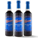 Wyman's Wild Blueberry Juice in a glass bottle for easy pantry storage and pouring.