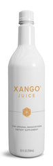 XANGO Mangosteen Juice bottle pour highlights premium flavor and daily wellness