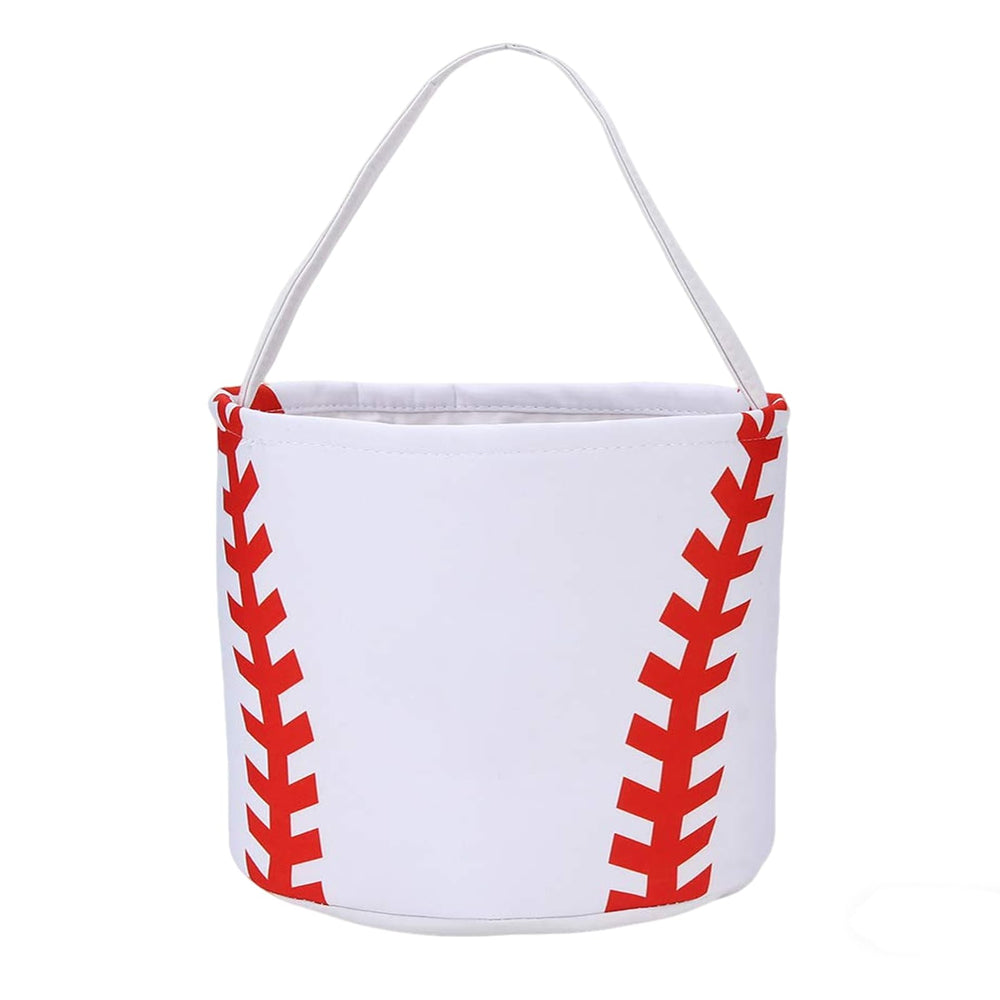 XinblueCo baseball Easter basket 10x10in for eggs and small gifts.