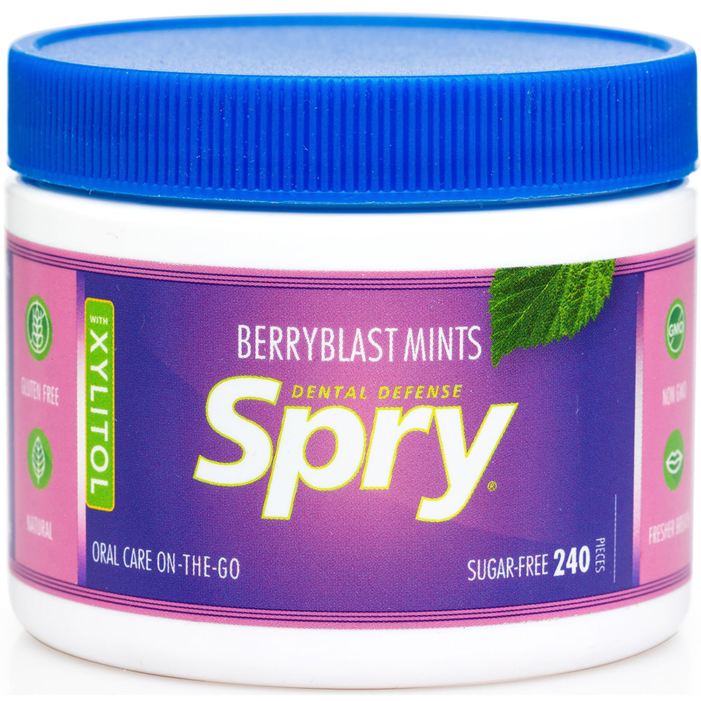 Xlear Spry Berry Blast mints pack for on-the-go fresh breath