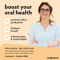 Xyloburst Gum Spearmint flavor jar supports sugar-free enjoyment