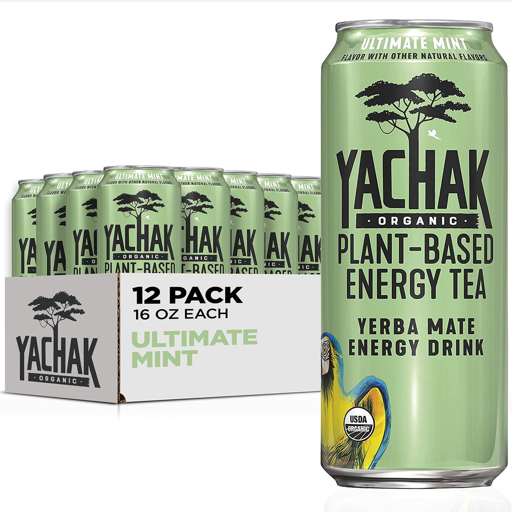 Yachak Ultimate Mint yerba mate can front view for a refreshing caffeine boost
