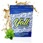 Y'all Sweet Tea half-gallon tea bags ready for quick gatherings.