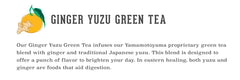 Yamamotoyama Ginger Yuzu Green Tea in a cup reveals soothing citrus infusion