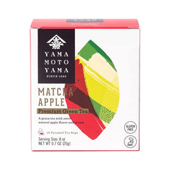 Yamamotoyama Matcha Apple pyramid tea bag delivering crisp apple flavor in a convenient infusion