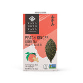 Yamamotoyama Peach Ginger Green Tea bags, fruity aroma and balanced flavor.