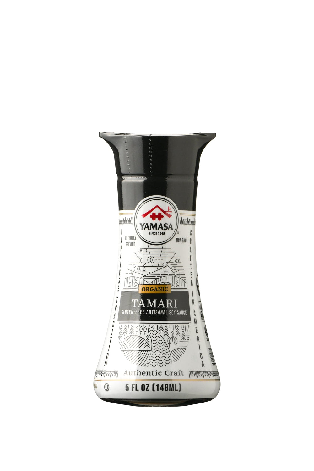 Yamasa Organic Tamari bottle ready for pour to elevate sauces.