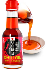 YAMASAN KYOTO UJI chili oil bottle showing premium sesame blend for home cooking