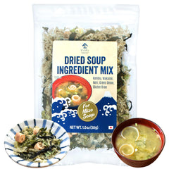 YAMASAN KYOTO UJI five dried miso soup ingredients pack-shot, highlighting convenience and flavor base.