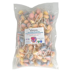 Yankee Traders orange-lemon duo lollipops add citrus flair to celebrations.
