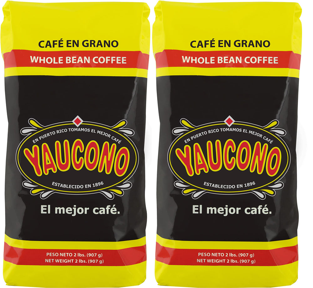 Yaucono whole bean coffee medium roast bags ready for brewing