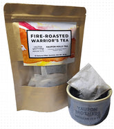 Yaupon Brothers fire-roasted Warrior Tea pack showing smoky, bold flavor.