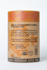 Yaupon Brothers Spiced Peach tea cup served hot or cold offering a fruity refreshment
