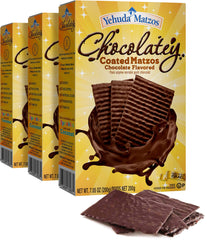 Yehuda Chocolatey Matzo 3-pack on display, ideal year-round snack.