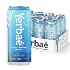 Yerbae Energy bottle pour displaying refreshing plant-based energy on demand.