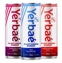 Yerbaé Energy Seltzer Acai Blueberry can — sugar-free refreshment with natural caffeine.