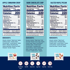 The YES Bar ingredients close-up featuring maple syrup and mixed nuts for clean nutrition.