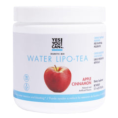 Yes You Can Water Lipo Tea packaging highlights natural ingredients for a wellness routine.
