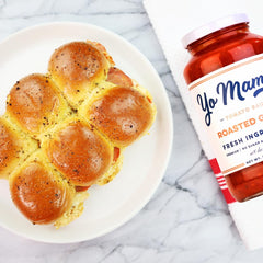 Yo Mama’s Foods Fresh tomatoes, olive oil, and basil highlight all-natural ingredients