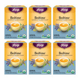 Yogi Bedtime packaging close-up highlighting organic ingredients for calm evenings
