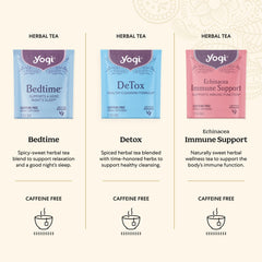 Bedtime tea bag by Yogi for a soothing evening routine.