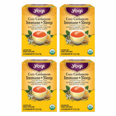 Yogi Cozy Cardamom Immune & Sleep tea bags ready to brew for a soothing evening.