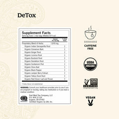 Yogi DeTox tea cup steeping with inviting aroma
