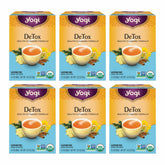 Yogi DeTox front pack image showing organic detox blend for digestive comfort
