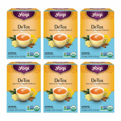 Yogi DeTox front pack image showing organic detox blend for digestive comfort