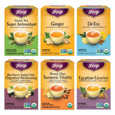 Yogi Digestion DeTox sampler pack front view for a varied daily tea ritual.