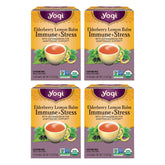 Yogi Elderberry Lemon Stress Tea box front with four-pack packaging for daily ritual