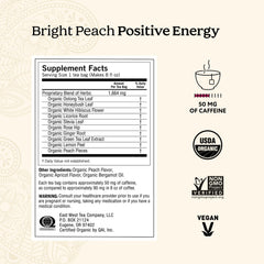 Yogi Energy Organic label highlights vegan, non-GMO ingredients.