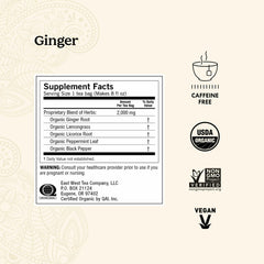 Yogi Ginger Tea steeping in a mug for a spicy soothing afternoon.