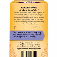 Steam rises from a cup of Yogi Kava Stress Relief inviting warm relaxation