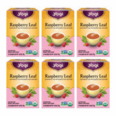 Yogi Raspberry Leaf Tea bags close-up for cycle-support ritual
