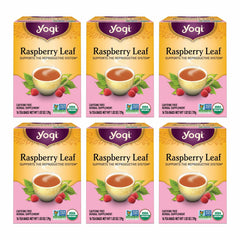 Yogi Raspberry Leaf Tea bags close-up for cycle-support ritual