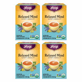 Yogi Relaxed Mind Tea Pack close up, a calming ritual for stress-relief evenings.