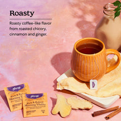 Yogi Rich & Robust tea steeping cup with bold aroma and roast notes