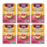 Yogi Spicy Hibiscus Blossom tea bag fuels afternoon energy with bold spice.