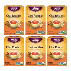 Yogi Chai Rooibos pack bundle for six boxes and caffeine-free enjoyment