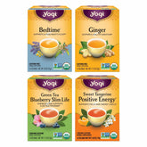 Yogi Tea Variety Pack front view showing four blends for day and night