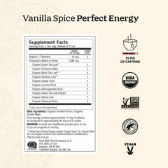 Yogi Vanilla Spice Perfect Energy Tea cup showing warm vanilla aroma