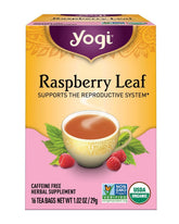 Yogi Woman’s Raspberry Leaf tea bag offers a gentle daily comfort with herbaceous aroma.