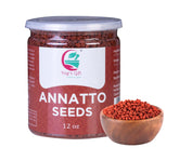 Yogi's Gift annatto seeds 12oz bottle adds vibrant color to recipes.
