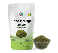Yogi's Gift Moringa leaves loose 4 oz pack for tea, salads, and soups.