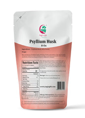 Yogi's Gift psyllium husk glass with smoothie, natural fiber boost